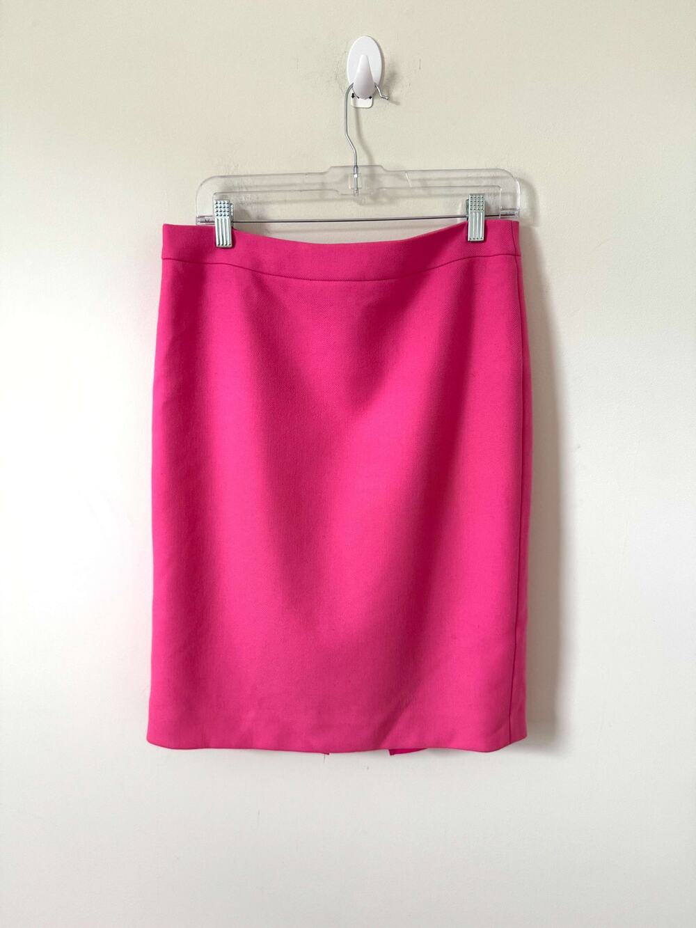 J.Crew No. 2 Pencil Skirt Size 10 Pink 100% Wool Lined Work Business